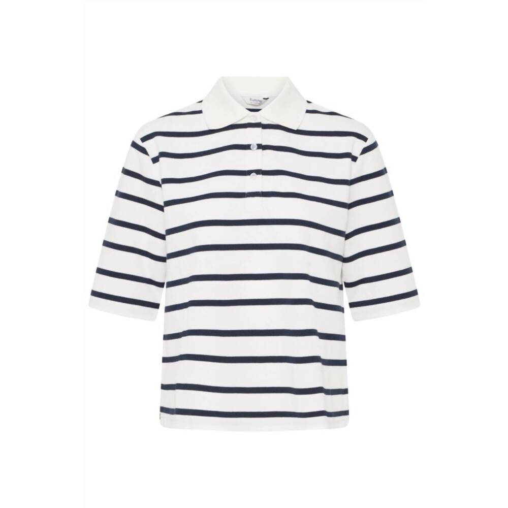 NEW B.YOUNG women's bypelda short sleeve polo top in dark sapphire
